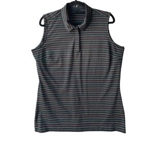 Nike Golf Black Striped Sleeveless Top